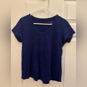 Eileen Fisher Deep Navy V-Neck Short Sleeve Tee